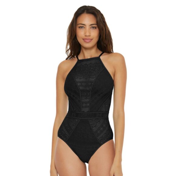 Becca | Women's Color Play High Neck One Piece Swimsuit - Picture 1 of 4